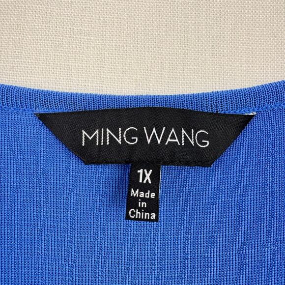 Ming Wang Blouse Blue size 1X - Picture 8 of 10